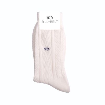 Socks with Ivory Merino Wool
