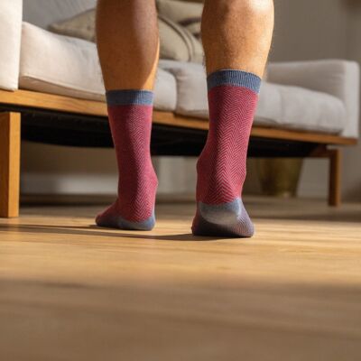 Harvard Herringbone cotton socks