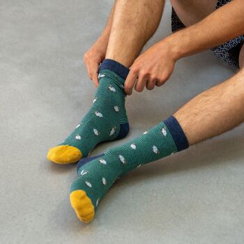 Chaussettes coton Mouton Vert 2