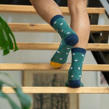 Chaussettes coton Mouton Vert 3