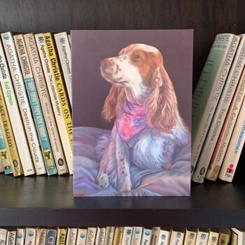 Carte de voeux de chien épagneul, Art de peinture de chien réaliste, Cocker Spaniel, carte Fine Art 2