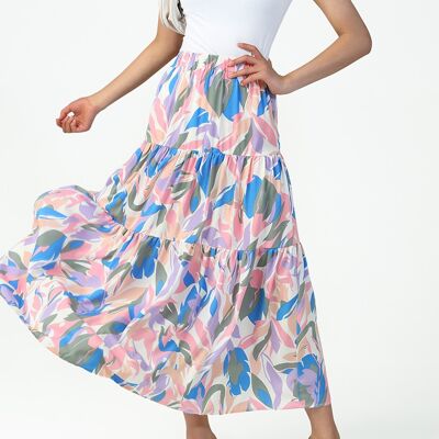 Printed long skirt