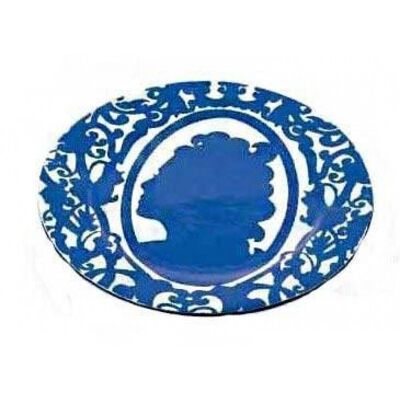 Plato auxiliar barroco azul13cm