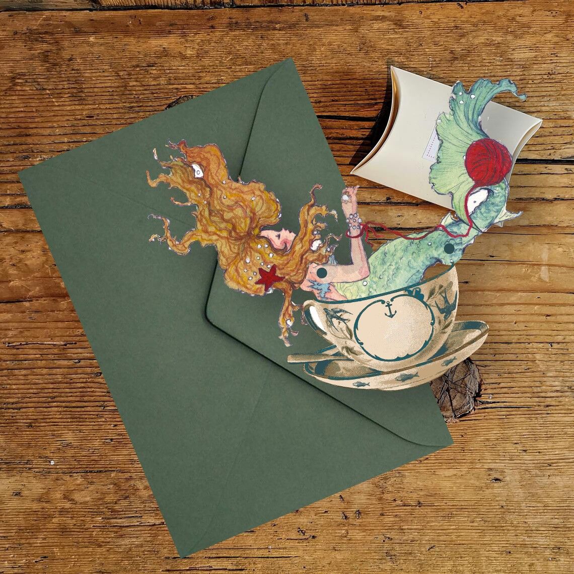 Foglio da ritagliare la sirenetta