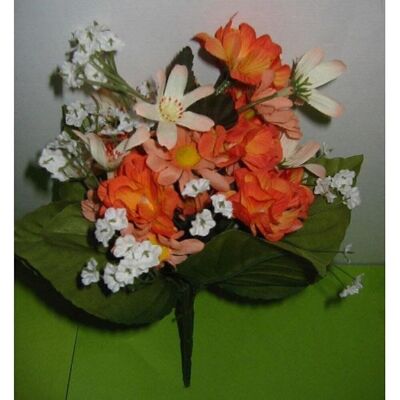Ramillete Flores Naranja 26cm