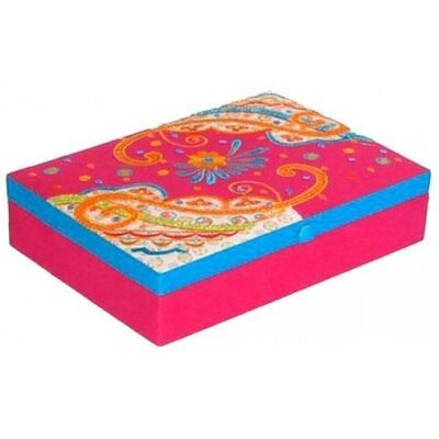 Caja joyero hindú abalorios 20x15 cm