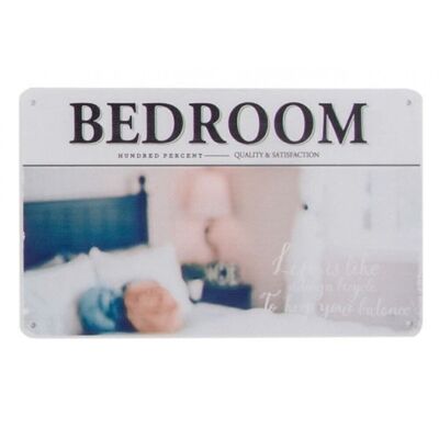 Placa metal puerta Rooms 20x12 - 6mod