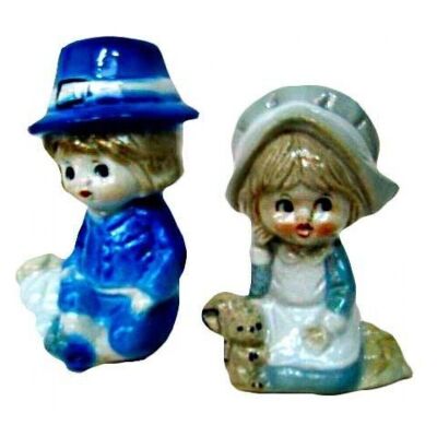 Pareja niños porcelana