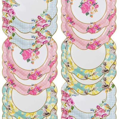 Truly Scrumptious Pretty Floral Plates - 12 Pack