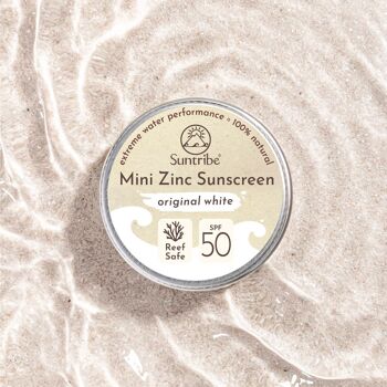 Suntribe Natural Mineral Mini Zinc Crème Solaire Visage & Sport SPF 50 Blanc Original 5