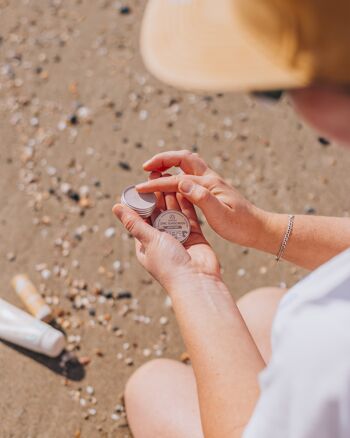 Mini écran solaire minéral naturel au zinc pour le visage et le sport SPF 50, teinte boue 4