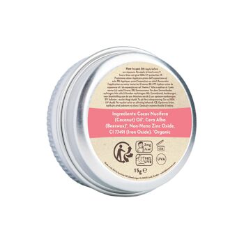 Mini crème solaire minérale naturelle au zinc visage et sport SPF 50 joli rose 9