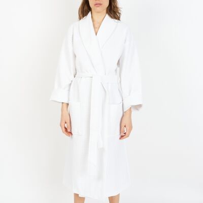 Bathrobe Waffle White Large