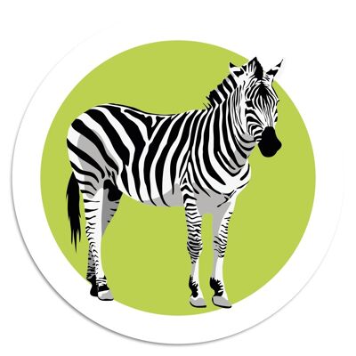 'Zebra Green'' Wandteller - Ø 24 cm