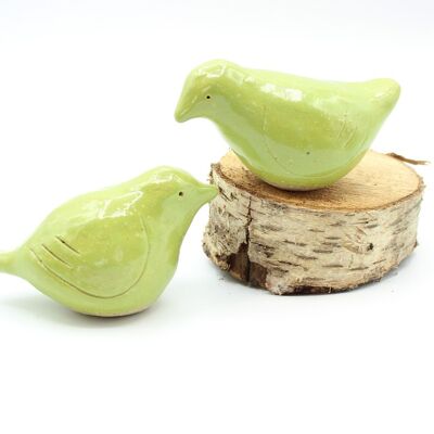Ceramic Love Birds - Lime Green