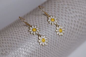 BOUCLES D'OREILLES DOUBLE MARGUERITE 1