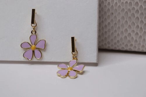 SUMMER FLOWERS EARRINGS PURPLE