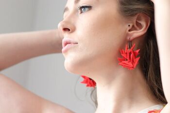 BOUCLES D'OREILLES MOYENNES SOUPLES ROUGES