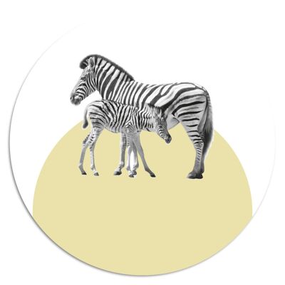 'Dinky Animals: Zebra'' Wandteller - Ø 19 cm