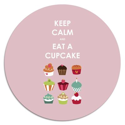 'Eat A Cupcake'' Wandteller - Ø 15 cm