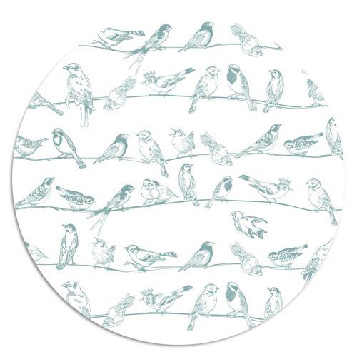 'Birds On A String'' Wandteller - Ø 24 cm