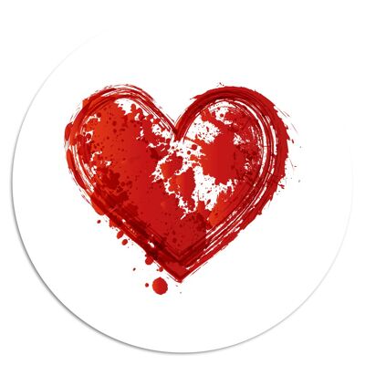 'Red Heart'' Wandteller - Ø 19 cm