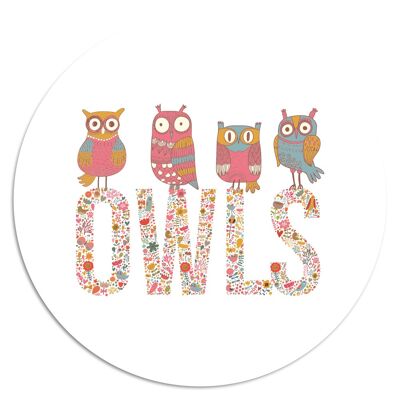 'Modern Owls'' Wandteller - Ø 15 cm