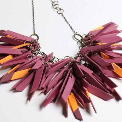 Plum dipped extremely light weight necklace