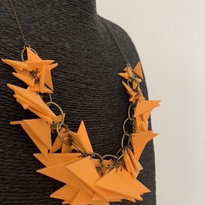 In and out soft necklace dark yellow