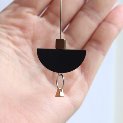 Black boat ii earrings