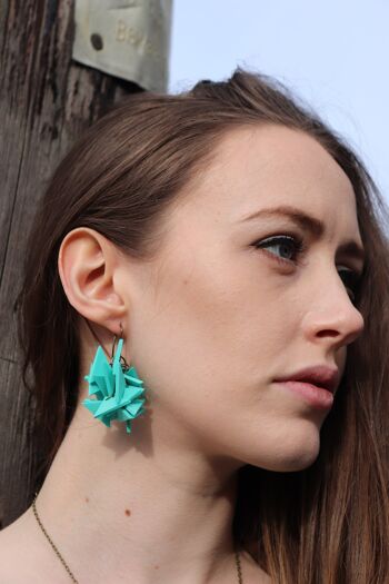 BOUCLES D'OREILLES MOYENNES TURQUOISE 1