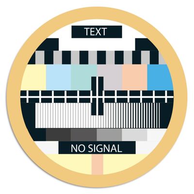 'No Signal'' Wandteller - Ø 24 cm