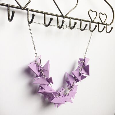 COLLIER SOUPLE TRIANGLES LILAS