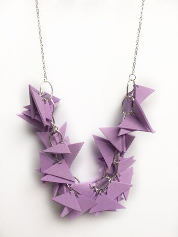 COLLIER SOUPLE TRIANGLES LILAS 2