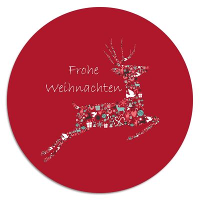 'Frohe Weihnachten'' Wandteller - Ø 15 cm