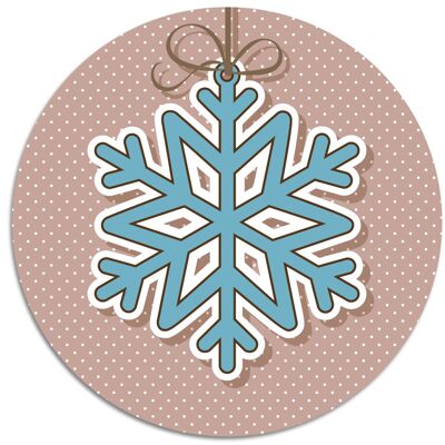 'Gift Tag: Snowflake'' Wandteller - Ø 19 cm