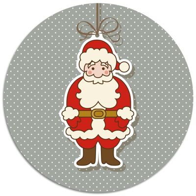 'Gift Tag: Santa'' Wandteller - Ø 15 cm