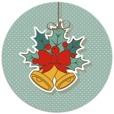 'Gift Tag: Jingle Bells'' Wandteller - Ø 19 cm