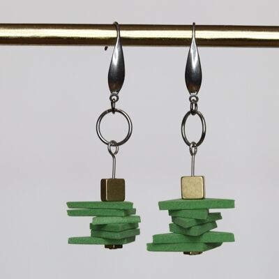 Misha earrings army green