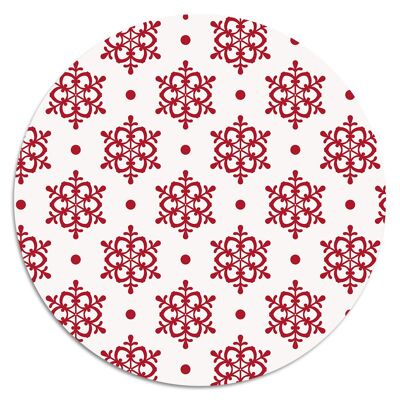 'Red Snowflakes'' Wandteller - Ø 24 cm