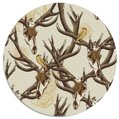 'Deer Horns'' Wandteller - Ø 15 cm