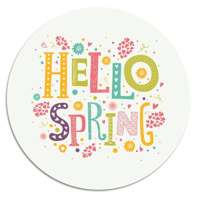 'Hello Spring'' Wandteller - Ø 15 cm