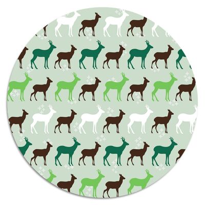 'Green Deers'' Wandteller - Ø 15 cm