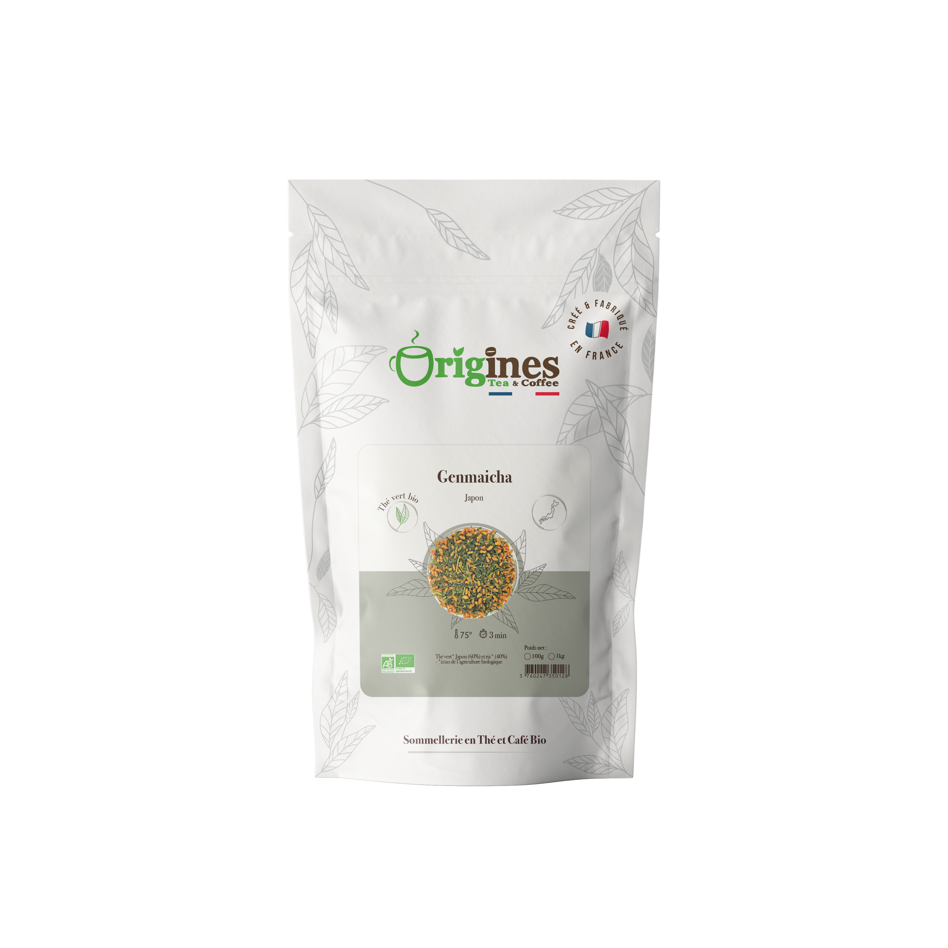 Organic Green Tea Genmaicha Japan - Bag 100 g