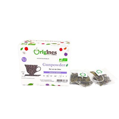 Pólvora de té verde orgánico de China - 15 x2g