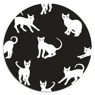 'Black Cat'' Wandteller - Ø 15 cm