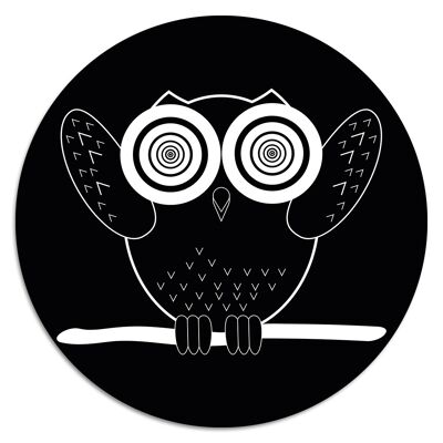 'Spooky Owl'' Wandteller - Ø 15 cm