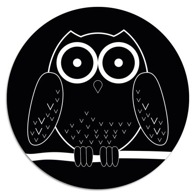 'Another Spooky Owl'' Wandteller - Ø 15 cm