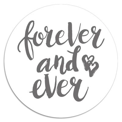 'Forever And Ever'' Wandteller - Ø 19 cm