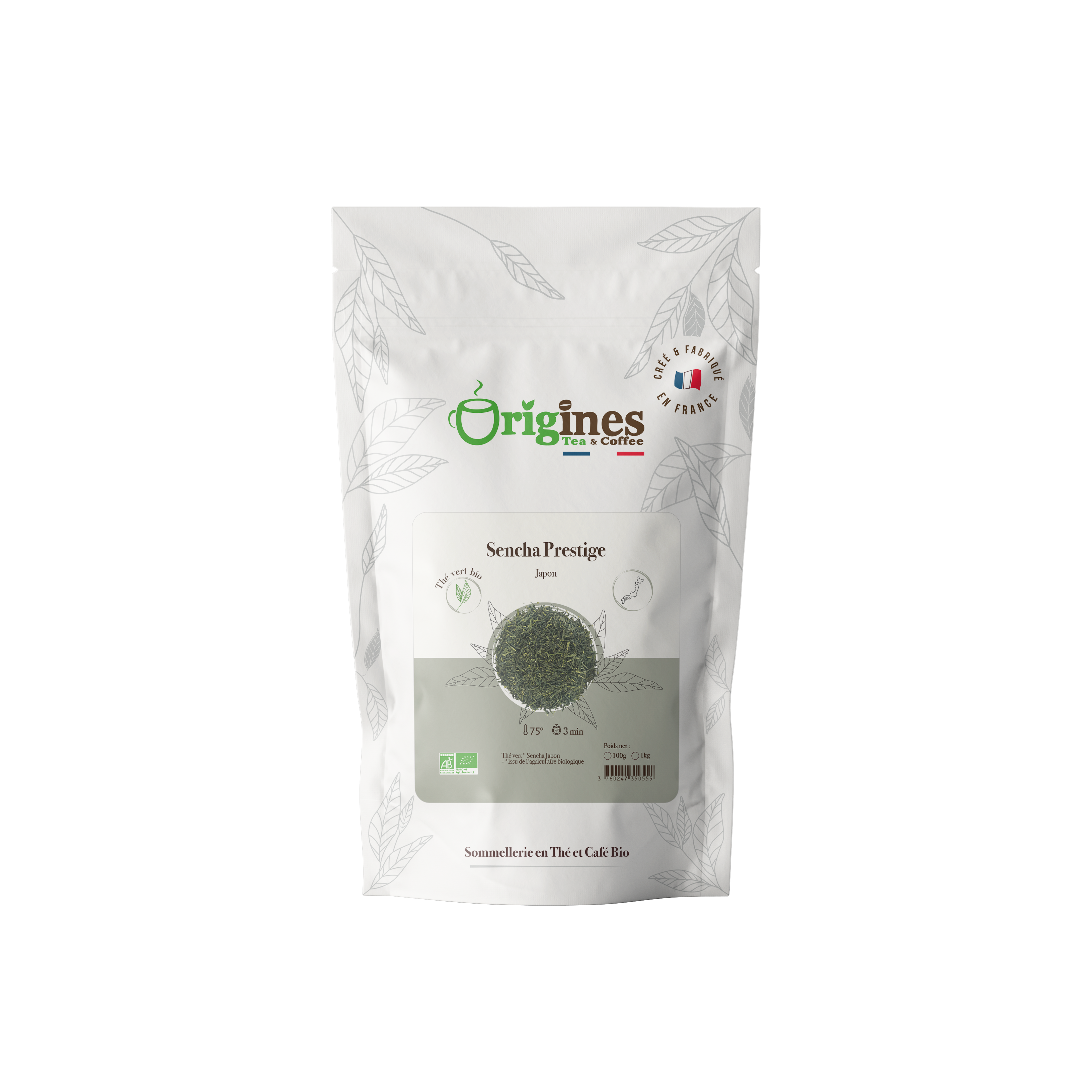 Organic Green Tea Sencha Prestige Japan - Bag 100 g